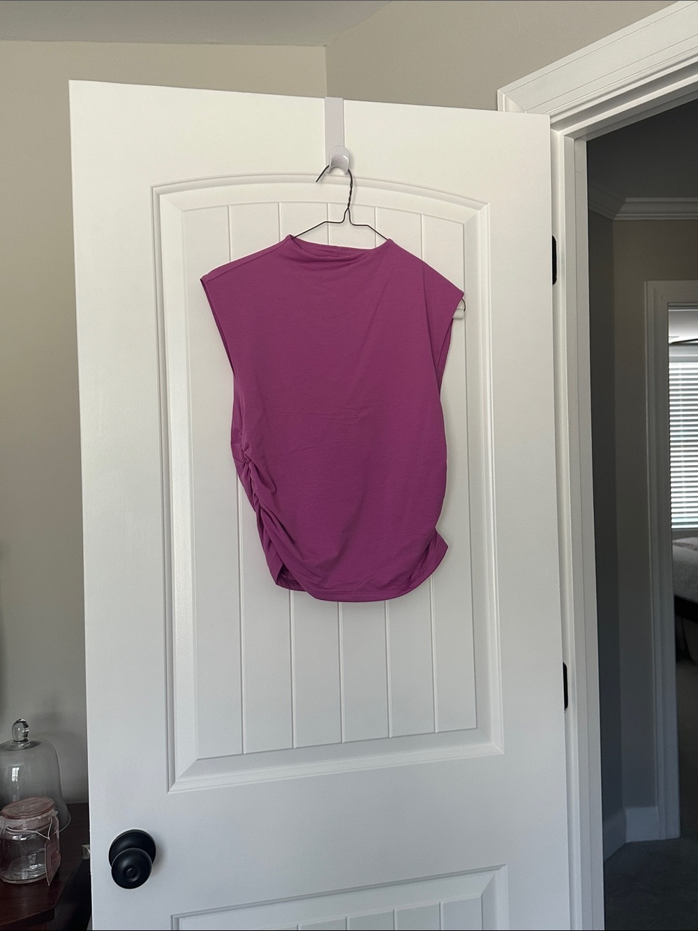 Abercrombie & Fitch Sleeveless Ruched Tank - Plum Pink